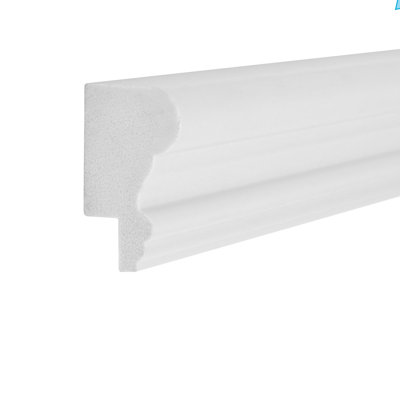 American Pro Decor 2 in. x 2 in. x 96 in. Recycled Polystyrene Plain Crown Moulding Pro Pack 56 LF (7-Pack)