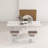 Modern White Rectangular Rock Slab Dining Table-357874950