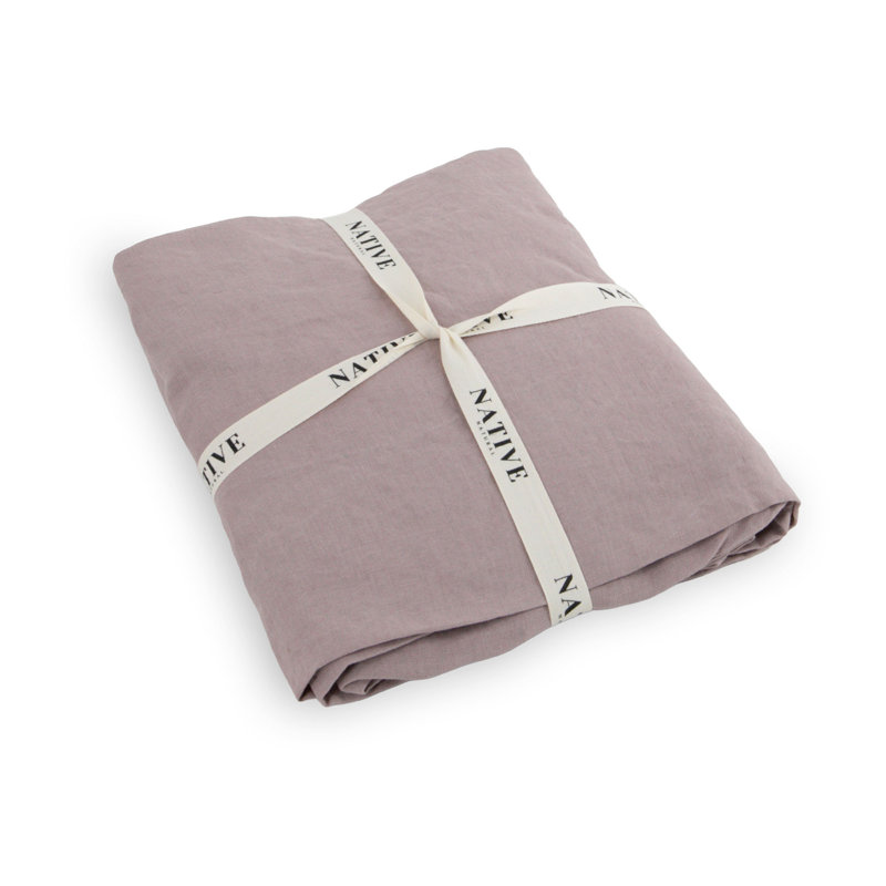 100% Linen Machine Woven Fitted Sheet, Kingsize (5'), Pink
