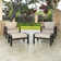 Townsend Powder Coated Aluminum Outdoor Lounge Chair with Ottoman and