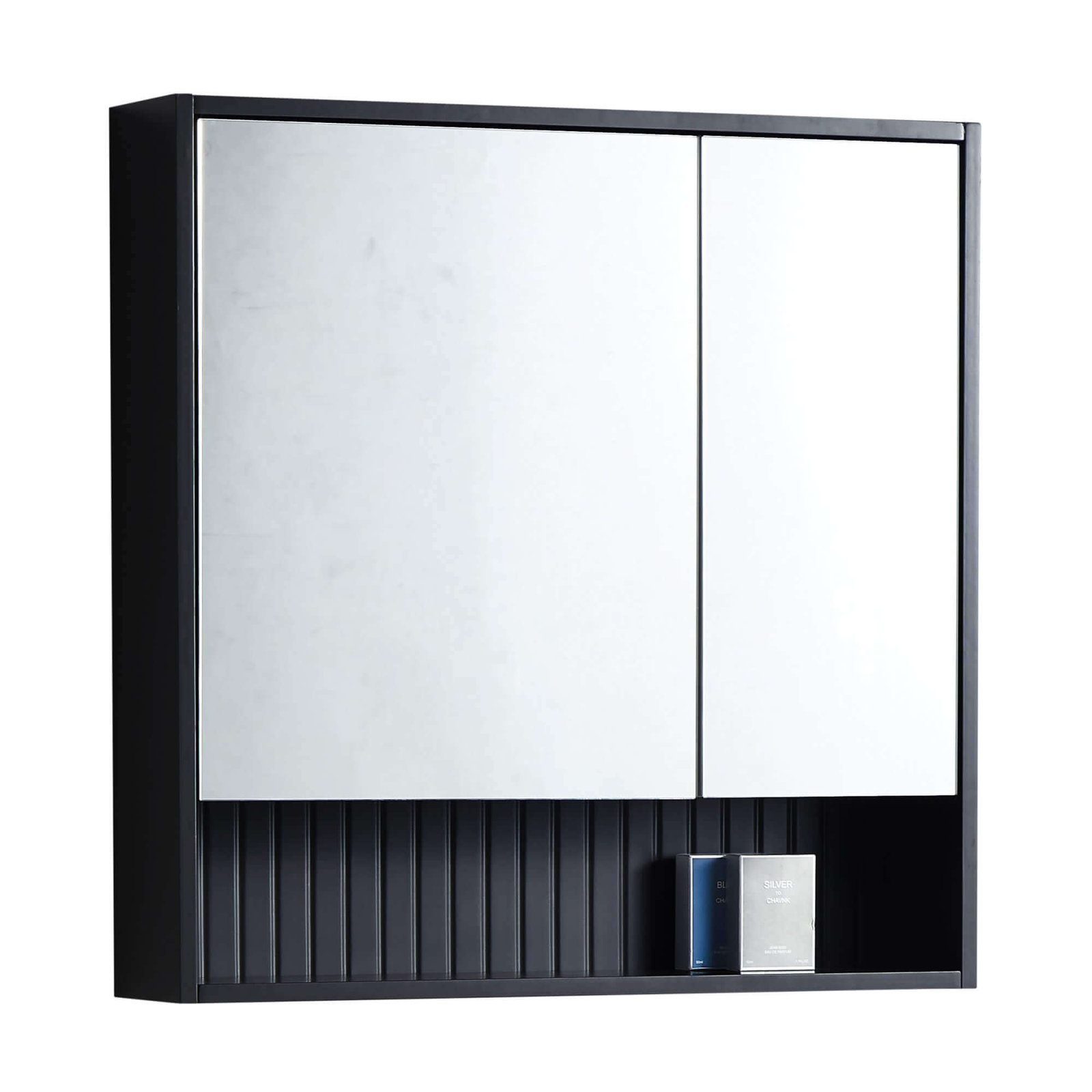 Asahel Surface Double Medicine Cabinet, Black