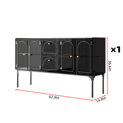Italian Style Light Luxury Accent Cabinet Sideboard