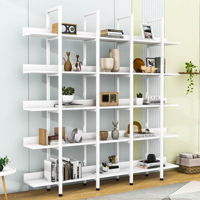Nakaia 70.8" H x 70.8" W Steel Etagere Bookcase by Latitude Run