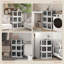 Armoire décorative, bacs de rangement empilables 32 gallons avec couvercles, 3 ensembles de rangement pliables