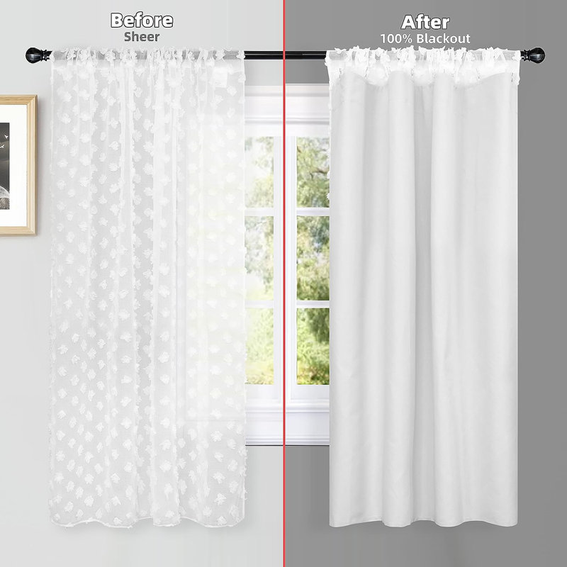 Paire de rideaux occultant en coton Cotenia, L 50 po x L 58 po