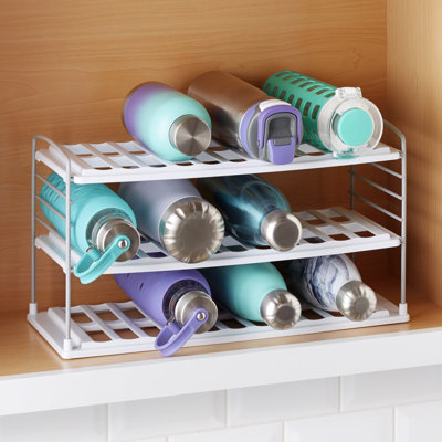YouCopia® UpSpace® Water Bottle and Travel Mug Organizer, 3-Shelf Wide