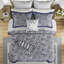 Édredon 12 pièces pour grand lit bleu marine - Draps en coton, literie à motif cachemire élégant