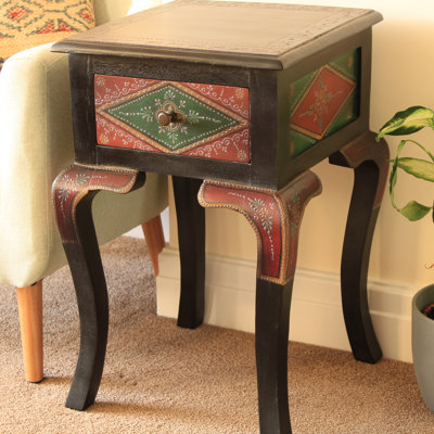 Andriel Solid Wood Trestle End Table