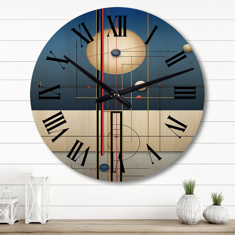 Horloge murale moderne surdimensionnée en bois, Grand