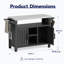 Chariot-bar extérieur avec roulettes - armoire de rangement en résine et table de service, roulante à 360 °, imperméable et résistante aux rayons UV pour le patio, la piscine et la cour