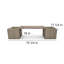 Banc de jardin en bois brun cendré Grove