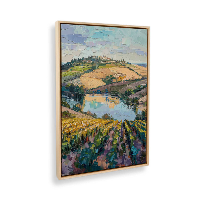 Impression sur toile Tuscan Amore, 24 po x 36 po, Cadre flottant en érable américain
