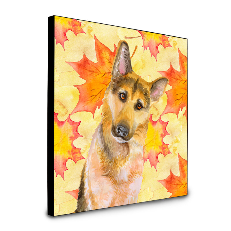 Panneau mural d’art Cannes, Berger allemand blond