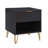Dumbo 20" Fluted Nightstand In Black (1-Drawer)-1077747511