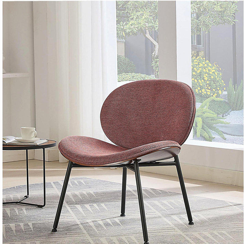 Fauteuil à accoudoirs, siège à accoudoir simple, tissu Medred, Pâte de haricots rouge