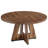 47" Round Farmhouse Dining Table – Rustic Brown Wood Kitchen Table For 4, Cross Base Wooden Dinner Table For Dining Room, Breakfast Nook, Or Living Area-2102321777