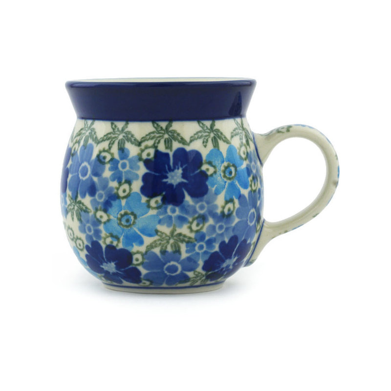 Tasse à bulles en grès poli 8 oz - Fields Of Blue