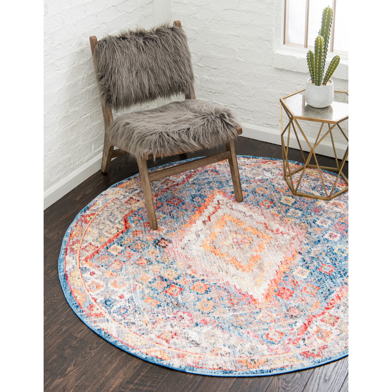 Rosamonde Oriental Indoor Rug, Round 6'1"