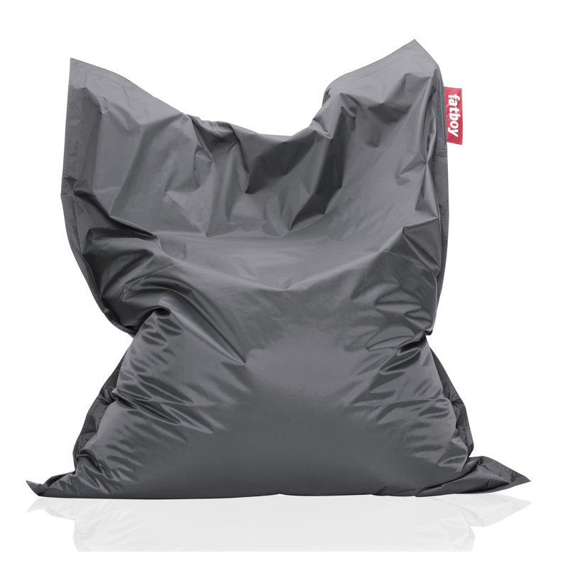 Rock 'n Roll Medium Bean Bag Chair, Gray Nylon