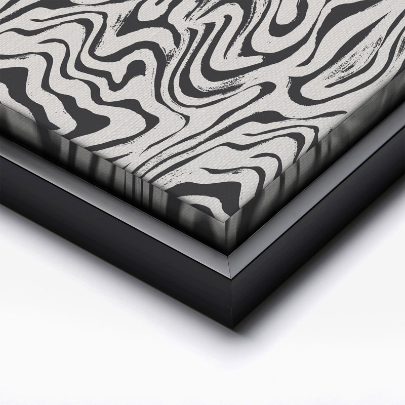 Ligne continue Doodle, 16"H x 20"W, Canvas, Black Framed