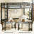Loft Bed Twin Size, Heavy Duty Loft Bed Frame With 2 Build In Ladder And Full Length Guardrail, Easy Assemble, Noise Free Design, No Box Spring Needed, Black-2124678781