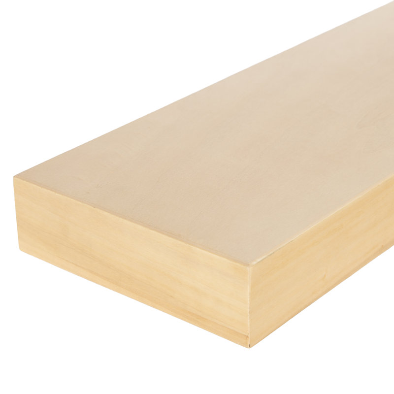 Ensemble de tablettes de coin flottantes deux pièces Havlock, Bois naturel