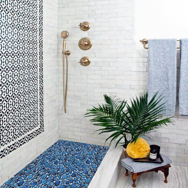 Carreaux de mur et de plancher en porcelaine bleue, Bleu marine