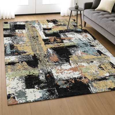 Premium Machine Washable Mayfield AMF2212 abstract Rug