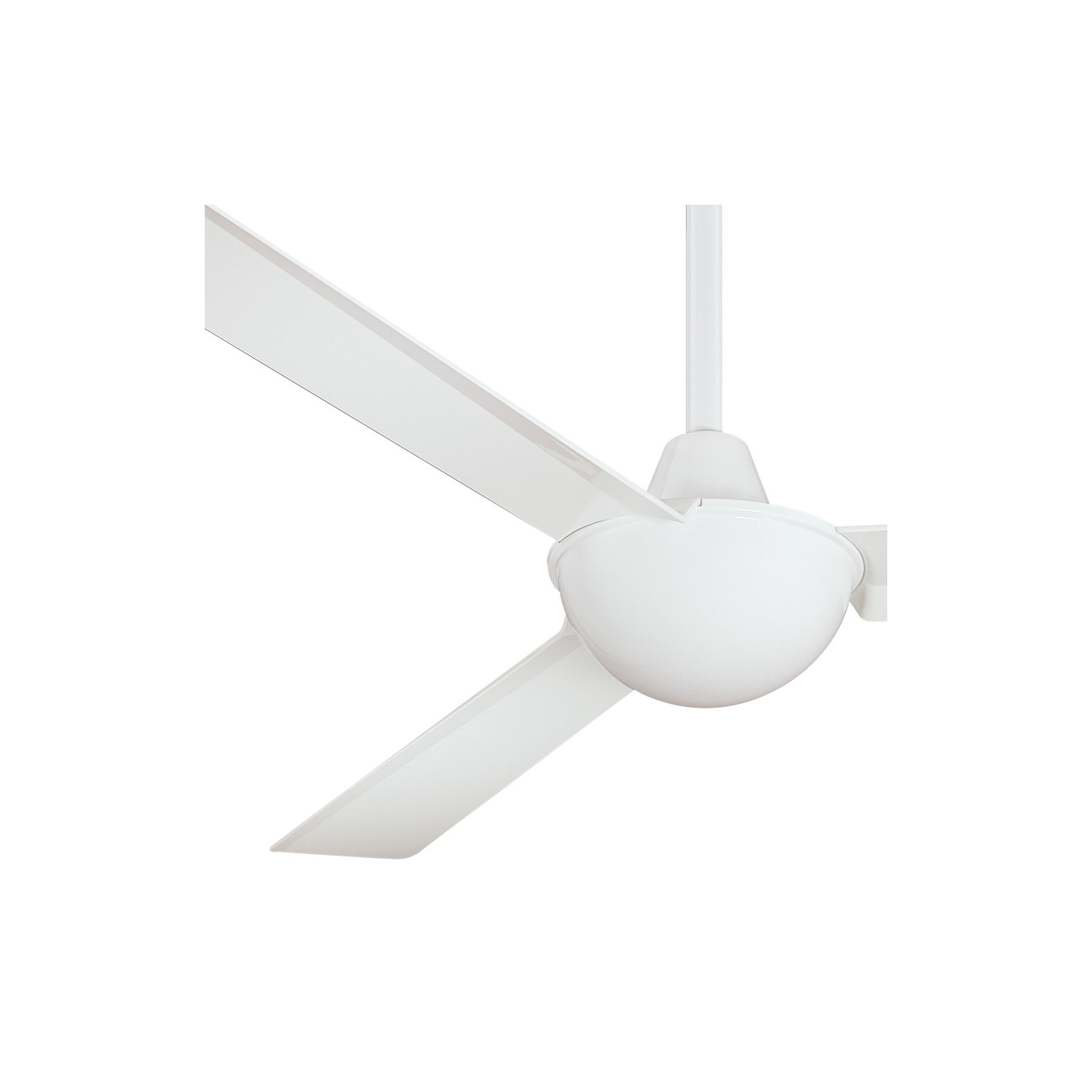 52" 3 - Blade Propeller Ceiling Fan with Wall Control, White