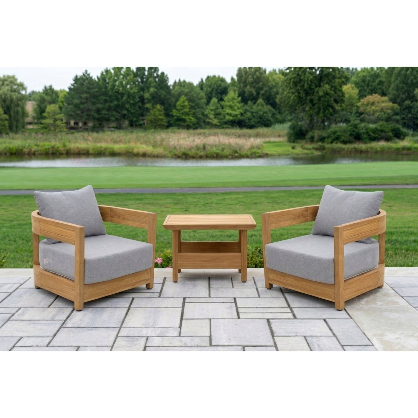 Everlee 2-Person Sunbrella® Patio Seating Group, Gray