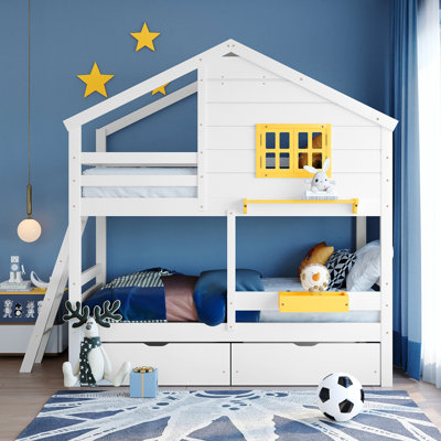 Castelnaud Kids Twin Over Twin Bunk Bed