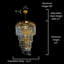 Lustre en cristal 15 niveaux Jaymiya-86793218
