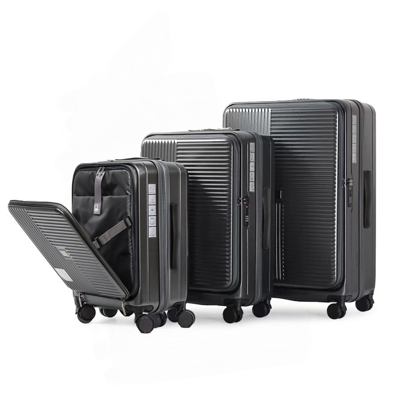 Bagages, avec ouverture frontale, serrure approuvée par la TSA, valise rigide, Cement Grey