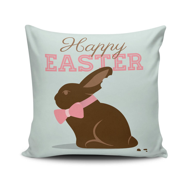 Housse de coussin carré en mélange de coton Brockington