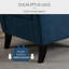 Fauteuil d'appoint capitonné à dossier haut