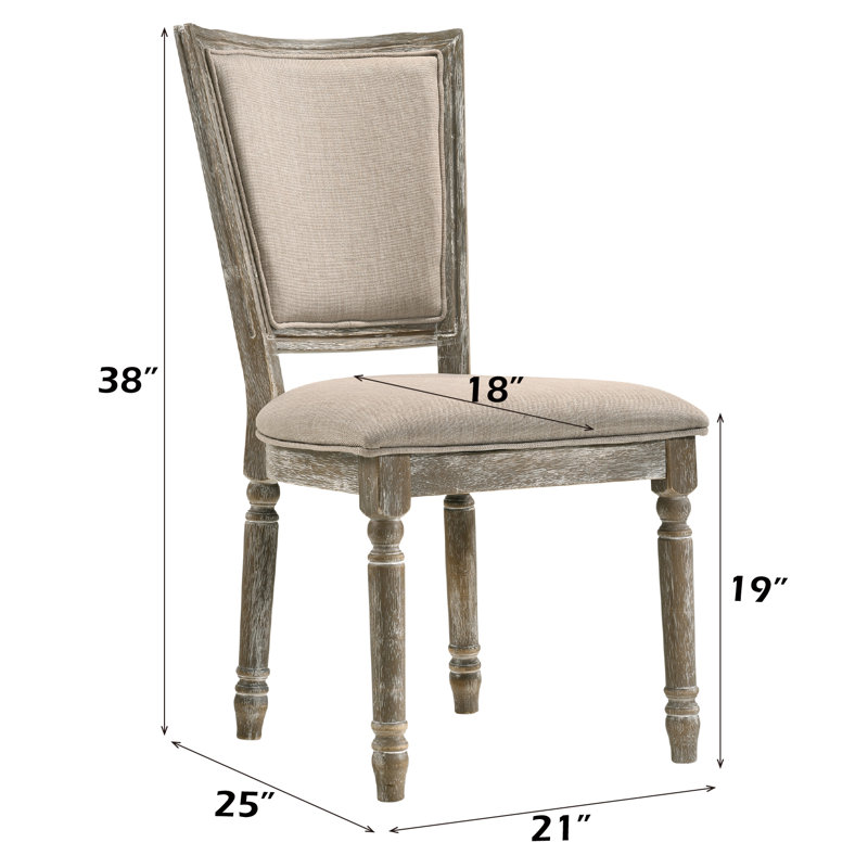 Chaise d'appoint sans accoudoirs avec pieds tournés gris Rufus