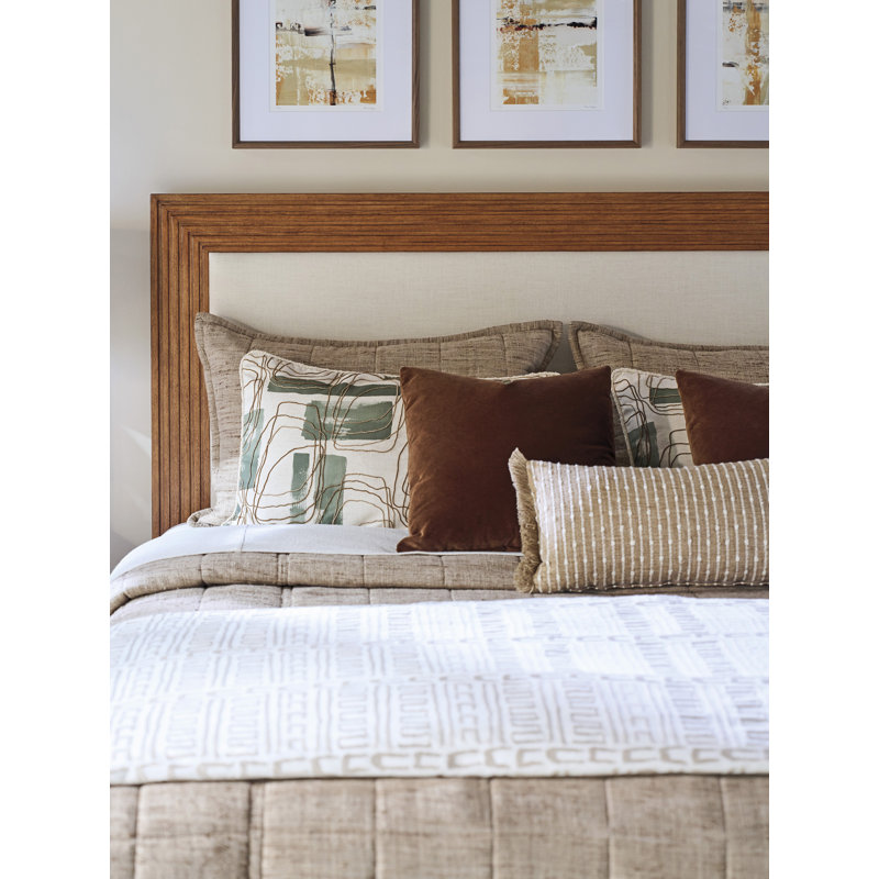 La Costa Upholstered Bed, Brown/White/Ivory, King
