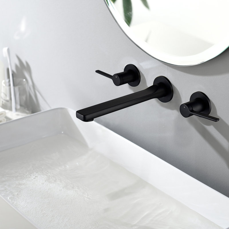 Robinet de salle de bains mural, Sans le kit pour assembler le drain