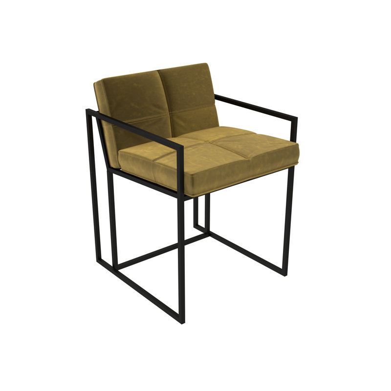 Wattripont Velvet Armchair, Mustard, Polished