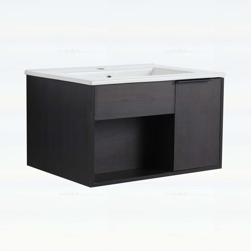 Wall-Mounted Bathroom Vanity with Ceramic Sink