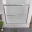 Porte de douche coulissante double avec finition, 56 - 60 "x 58", verre trempé de 1/4 "de 6 mm, cadre en aluminium, coffre de baignoire sécuritaire et tendance pour la salle de bain avec quincaillerie, protection de boîte en nid d'abeille