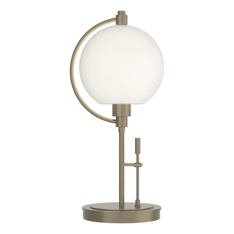 Pluto 19.3" Table Lamp, Opal, Soft Gold