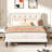 Mauriciu Platform Bed Frame with Button Tufted Headboard and Wooden Slats Support-1531943258-1531943256