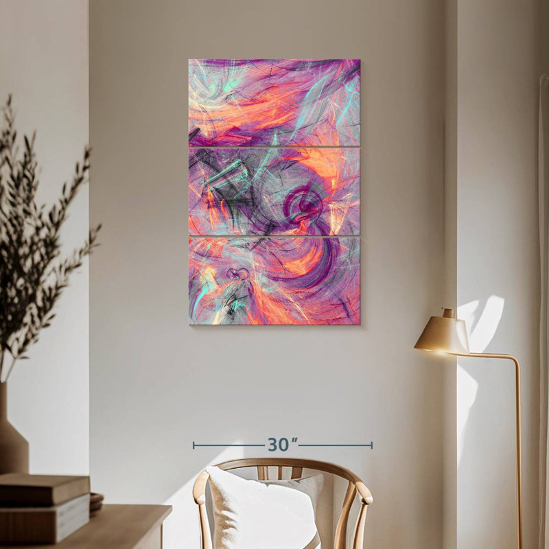 Avery Unicorn Streaks Abstract, 57" H x 36" W