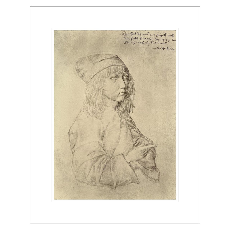 Autoportrait à l'âge de treize ans par Albrecht Dürer - Impression sur toile, H 21,75 po x l 17,29 po