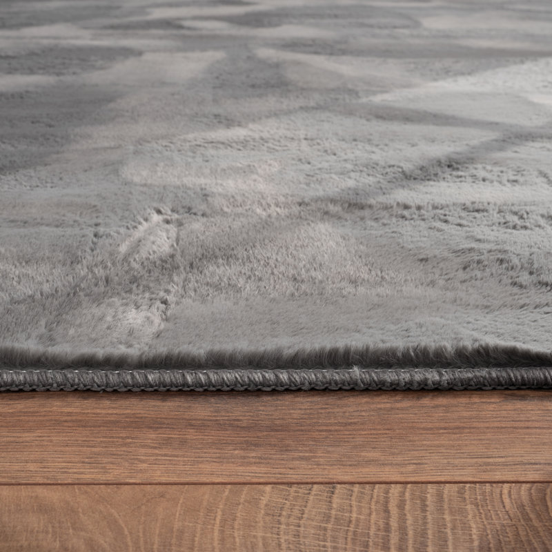 Anansa Solid Colour Shag Area Rug, Rectangle 160cm x 230cm