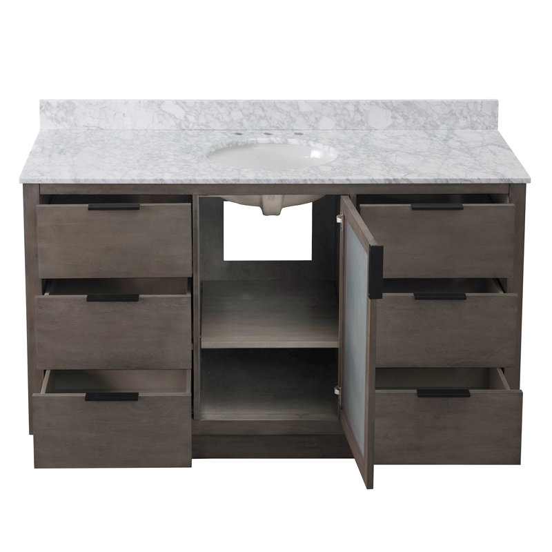 Sunjoy 60" Bathroom Vanity - Dark Gray