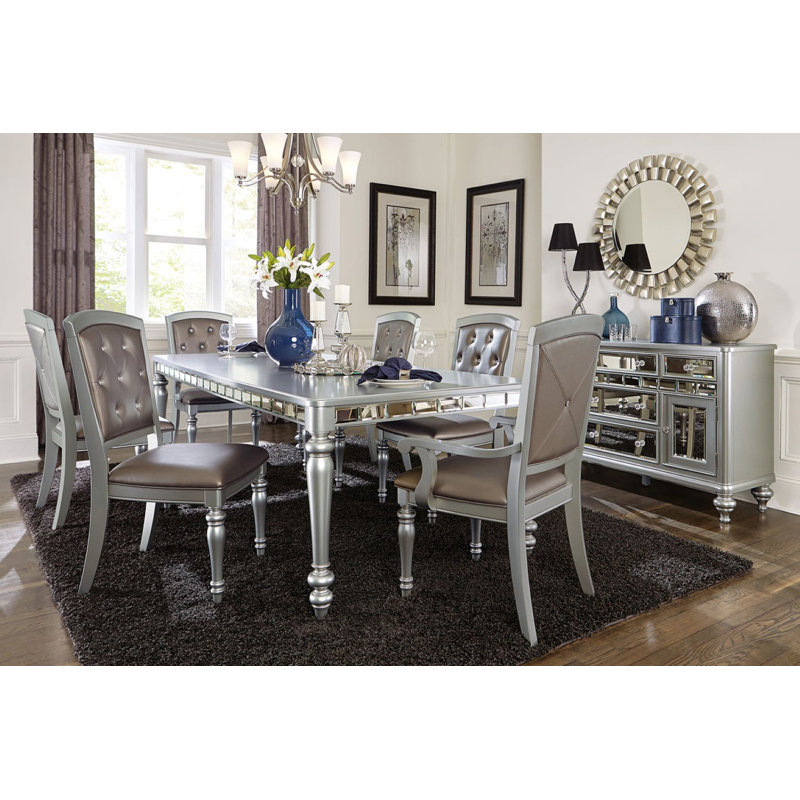 Ensemble de salle à manger rectangulaire L 78 po x l 42 po, 5 pièces: table, 4 chaises