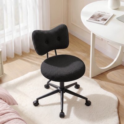Fauteuil de meuble-lavabo contemporain pivotant rembourré à boucles Teddy