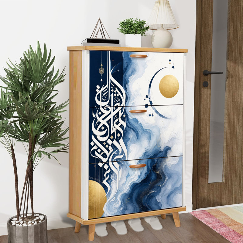 Armoire de rangement pour chaussures avec 3 tiroirs rabattables pour un étagère de rangement élégante